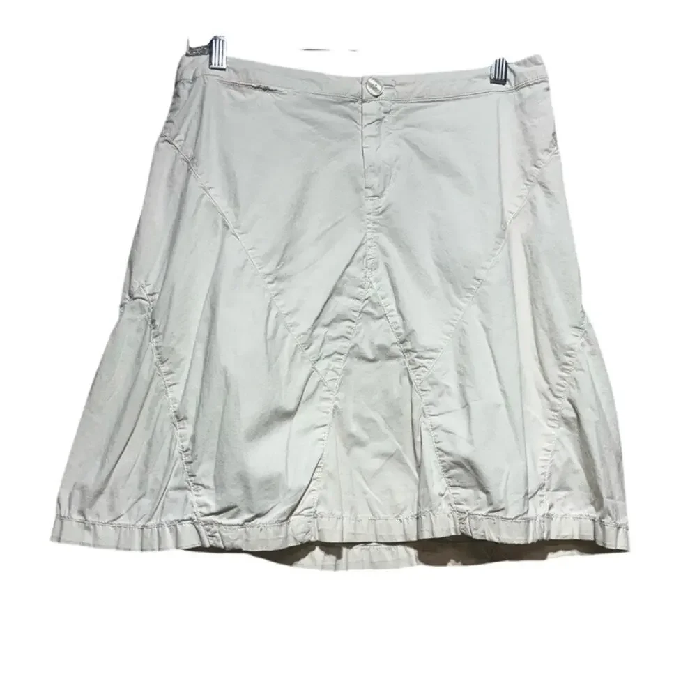 Horny Toad Womens Cream White Cotton A-Line Skirt Size 8 Casual Outdoor Travel